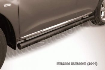 Защита порогов Slitkoff Nissan Murano  2 Z51 (2010-2016) рестайлинг