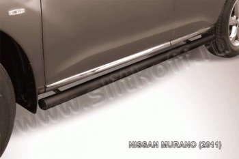 Защита порогов Slitkoff Nissan Murano  2 Z51 (2010-2016) рестайлинг