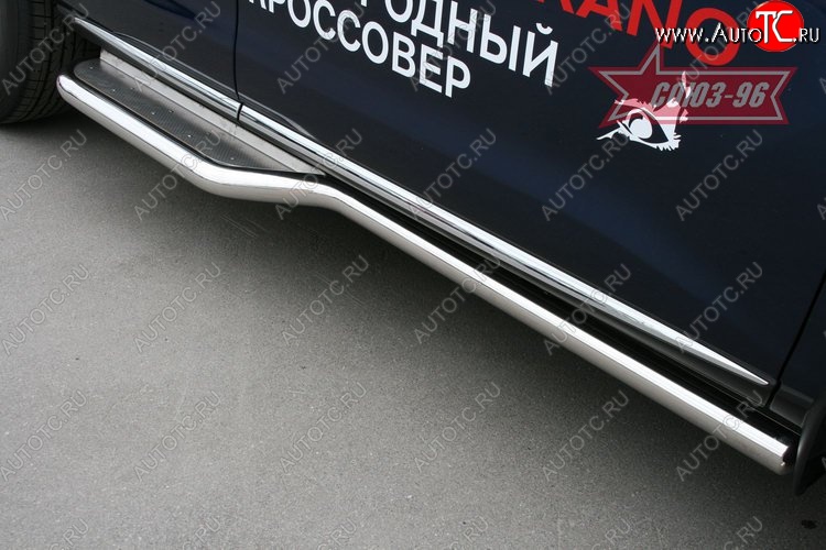 16 424 р. Защита порогов с листом (под задние двери) Souz-96 (d60). Nissan Murano 2 Z51 дорестайлинг (2008-2011)  с доставкой в г. Керчь