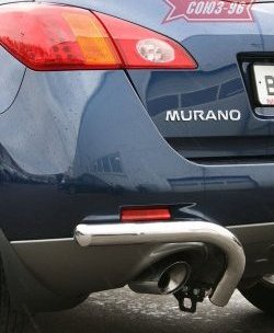 9 314 р. Защита заднего бампера из боковых уголков Souz-96 (d60) Nissan Murano 2 Z51 дорестайлинг (2008-2011)  с доставкой в г. Керчь. Увеличить фотографию 2