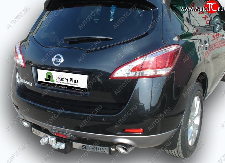 8 999 р. Фаркоп Лидер Плюс (съемный шар тип F, с нержавеющей пластиной)  Nissan Murano  2 Z51 (2010-2016) рестайлинг (Без электропакета)  с доставкой в г. Керчь
