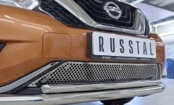 3 749 р. Защитная решётка в воздуховод бампера Berkut (нержавейка) Nissan Murano 3 Z52 дорестайлинг (2015-2022)  с доставкой в г. Керчь. Увеличить фотографию 3