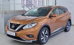 15 249 р. Защита переднего бампера (Ø42 мм, нержавейка) SLITKOFF  Nissan Murano  3 Z52 (2015-2022) дорестайлинг  с доставкой в г. Керчь. Увеличить фотографию 2