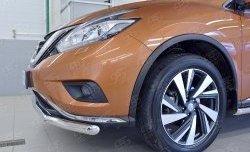16 849 р. Защита переднего бампера (Ø63 мм, нержавейка) SLITKOFF Nissan Murano 3 Z52 дорестайлинг (2015-2022)  с доставкой в г. Керчь. Увеличить фотографию 3