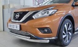 19 999 р. Защита переднего бампера (2 трубыØ63 и 42 мм, нержавейка) SLITKOFF  Nissan Murano  3 Z52 (2015-2022) дорестайлинг  с доставкой в г. Керчь. Увеличить фотографию 4