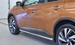 19 999 р. Защита порогов из круглой трубы диаметром 63 мм SLITKOFF  Nissan Murano  3 Z52 (2015-2025) дорестайлинг, рестайлинг  с доставкой в г. Керчь. Увеличить фотографию 3