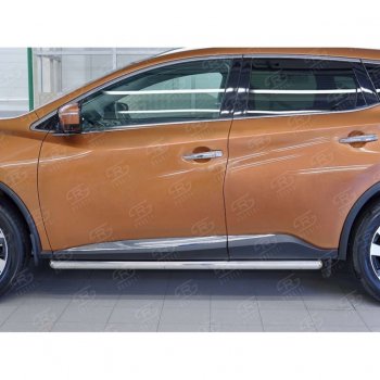 19 999 р. Защита порогов из круглой трубы диаметром 63 мм SLITKOFF v3 Nissan Murano 3 Z52 рестайлинг (2020-2025)  с доставкой в г. Керчь. Увеличить фотографию 3