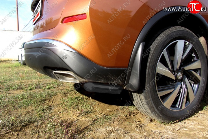 4 999 р. Уголки d57 Nissan Murano 3 Z52 дорестайлинг (2015-2022) (Цвет: серебристый)  с доставкой в г. Керчь