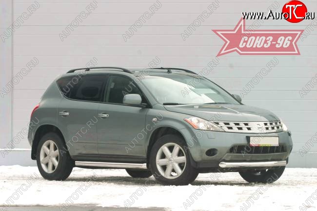 14 084 р. Защита переднего бампера одинарная Souz-96 (d76) Nissan Murano 1 Z50 (2002-2009)  с доставкой в г. Керчь