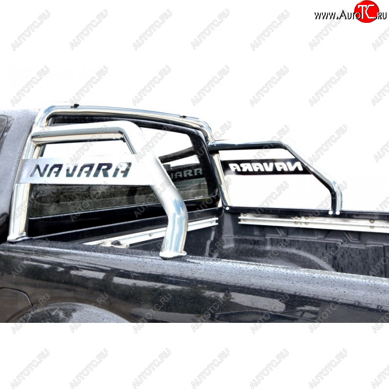 35 699 р. Защитная дуга багажника ТехноСфера (Техно Сфера) (d63.5 mm)  Nissan Navara  2 D40 (2004-2016) дорестайлинг, рестайлинг (Нержавейка полированная)  с доставкой в г. Керчь