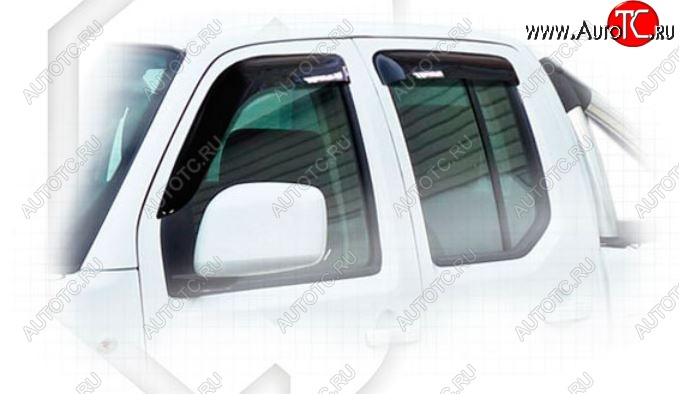 1 899 р. Дефлектора окон CA-Plastic  Nissan Navara  2 D40 (2004-2010) дорестайлинг (Classic полупрозрачный)  с доставкой в г. Керчь
