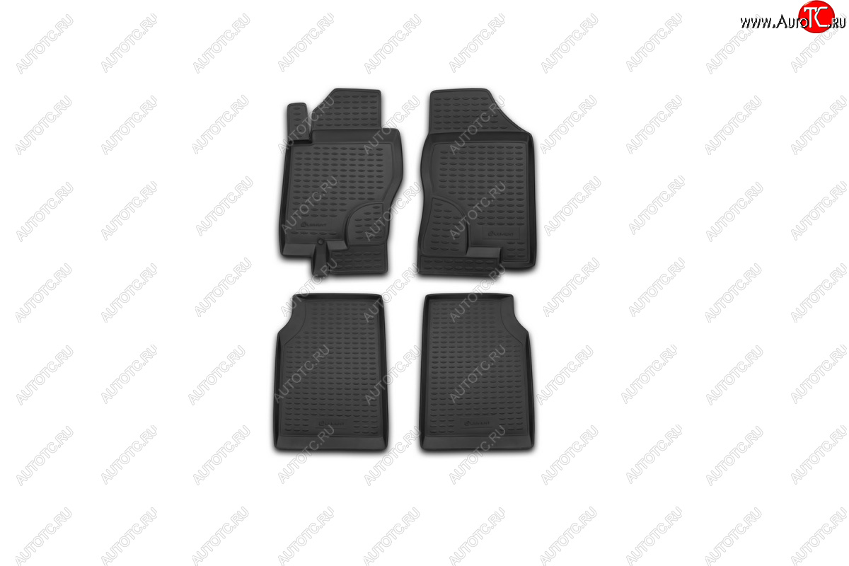 2 899 р. Комплект 3D ковриков салона Element (полиуретан) МКПП Nissan Navara 2 D40 дорестайлинг (2004-2010) (Черные)  с доставкой в г. Керчь