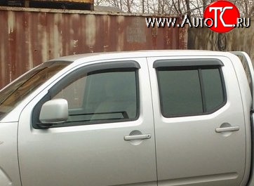 999 р. Комплект дефлекторов окон (ветровиков) 4 шт. Russtal Nissan Navara 2 D40 дорестайлинг (2004-2010)  с доставкой в г. Керчь