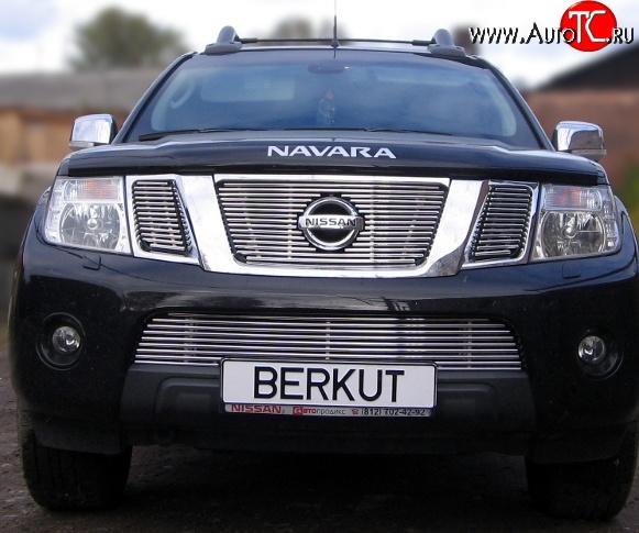 6 799 р. Декоративная вставка решетки радиатора (рестайлинг) Berkut Nissan Navara 2 D40 дорестайлинг (2004-2010)  с доставкой в г. Керчь