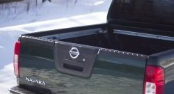 Накладки на борта кузова автомобиля RA Nissan Navara  2 D40 (2004-2010) дорестайлинг (Задний откидной борт)
