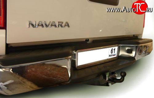 8 999 р. Фаркоп (Double Cab, со ступенькой) Лидер Плюс (до 1200 кг). Nissan Navara 2 D40 дорестайлинг (2004-2010) (Без электропакета)  с доставкой в г. Керчь