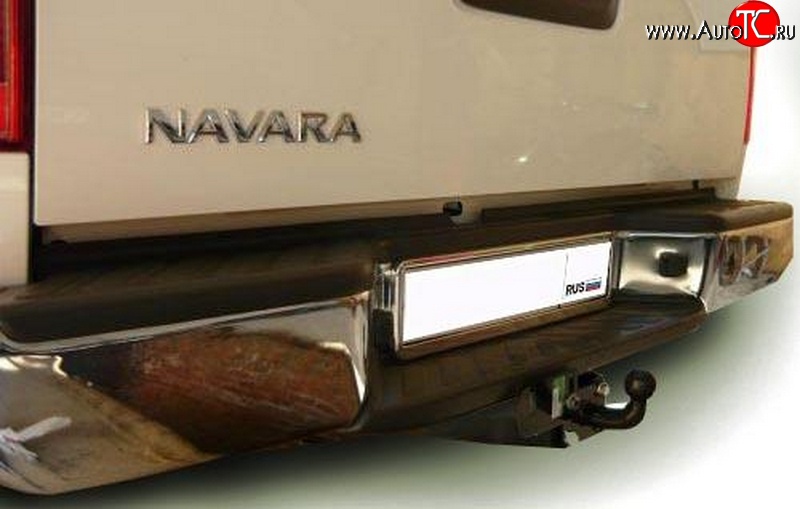 8 189 р. Фаркоп (бампер со ступенькой) NovLine Nissan Navara 2 D40 дорестайлинг (2004-2010)  с доставкой в г. Керчь