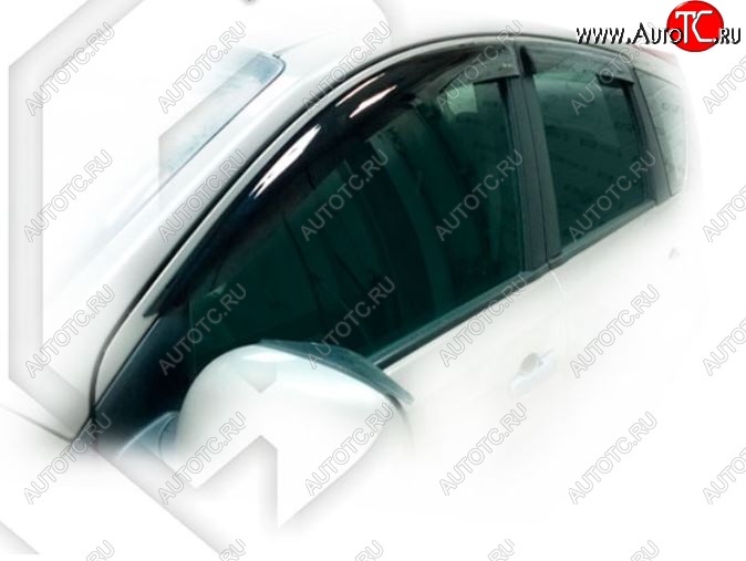 1 999 р. Дефлектора окон (правый руль) CA-Plastic Nissan Note 1 E11 рестайлинг (2008-2013) (Classic полупрозрачный, Без хром.молдинга)  с доставкой в г. Керчь
