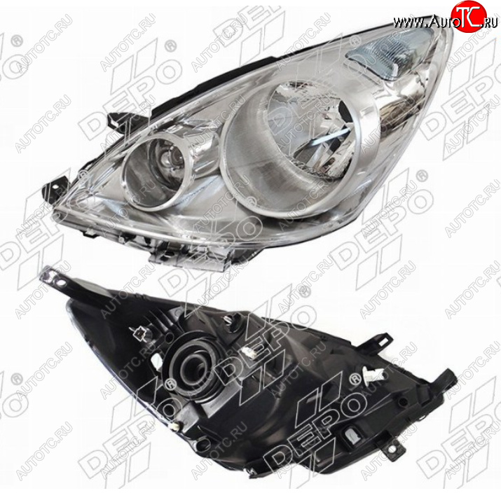 13 549 р. Левая фара (Евросвет) DEPO  Nissan Note  1 (2008-2013) E11 рестайлинг  с доставкой в г. Керчь