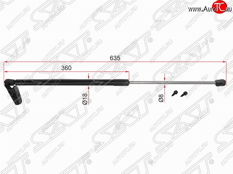 999 р. Правый упор крышки багажника (газовый) SAT Nissan Note 2 E12 дорестайлинг (2012-2016)  с доставкой в г. Керчь