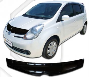 Дефлектор капота (правый руль) CA-Plastic Nissan Note 1 E11 дорестайлинг (2004-2008)