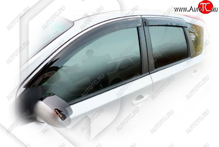 1 999 р. Дефлектора окон (левый руль) CA-Plastic Nissan Note 1 E11 дорестайлинг (2004-2008) (Classic полупрозрачный, Без хром.молдинга)  с доставкой в г. Керчь