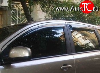 999 р. Комплект дефлекторов окон (ветровиков) 4 шт. (рестайлинг) Russtal Nissan Note 1 E11 дорестайлинг (2004-2008)  с доставкой в г. Керчь