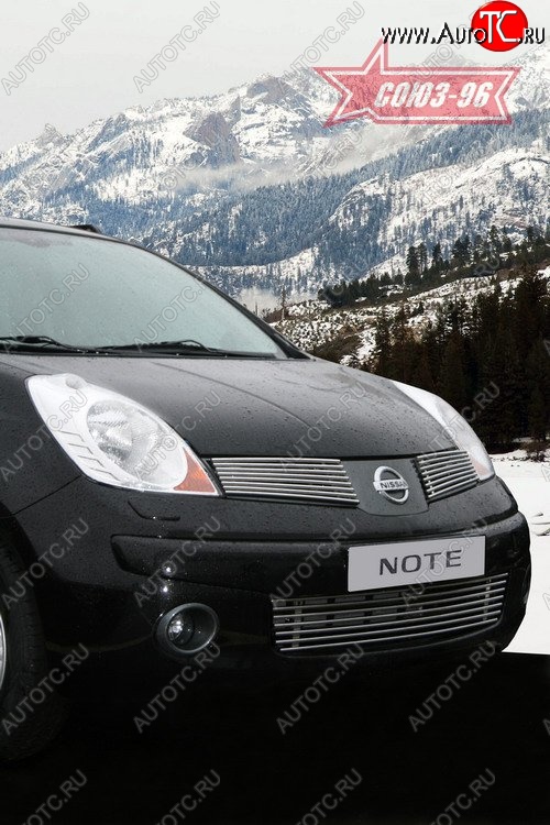 4 409 р. Декоративные элементы решетки радиатора Souz-96 (d10) Nissan Note 1 E11 дорестайлинг (2004-2008)  с доставкой в г. Керчь