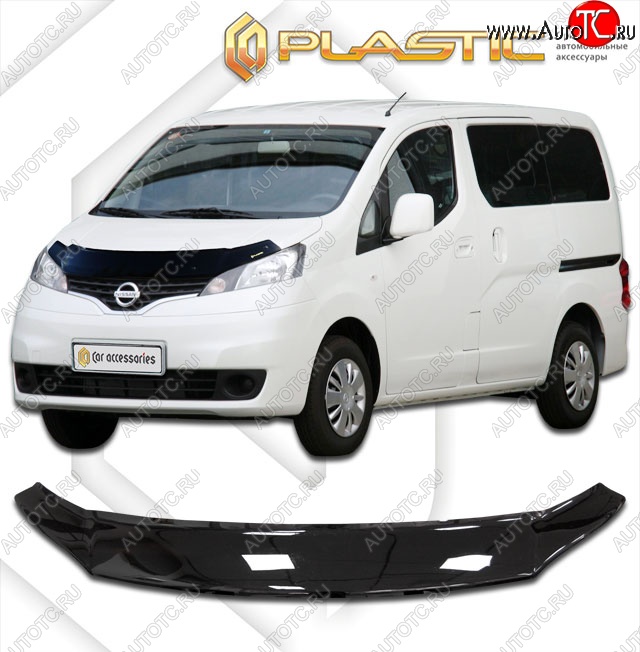 1 999 р. Дефлектор капота CA-Plastik Nissan NV200 Euro (2009-2025) (Classic черный, Без надписи)  с доставкой в г. Керчь