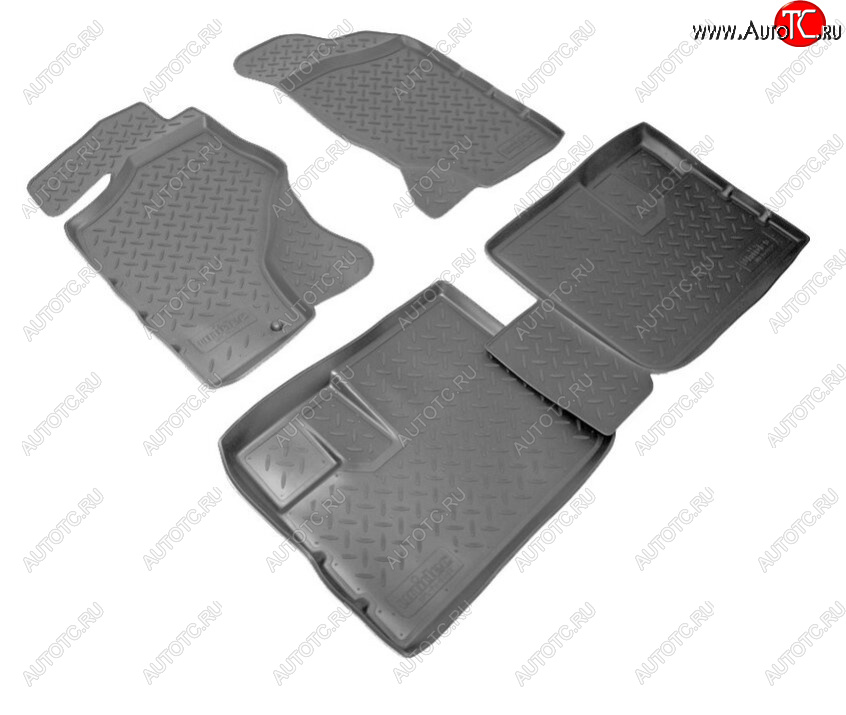 2 599 р. Комплект ковриков в салон Norplast Unidec Nissan NP300 (2008-2013) (Цвет: черный)  с доставкой в г. Керчь