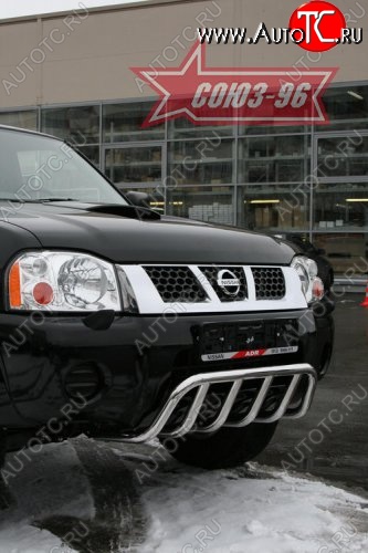 10 169 р. Защита переднего бампера нижняя Souz-96 - Акула Nissan NP300 (2008-2013)  с доставкой в г. Керчь