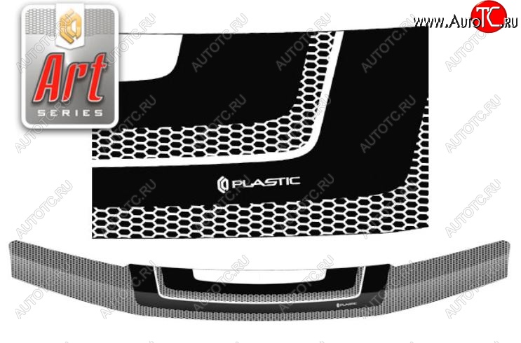 2 199 р. Дефлектор капота CA-Plastiс  Nissan Pathfinder  R51 (2004-2007) дорестайлинг (Серия Art графит)  с доставкой в г. Керчь