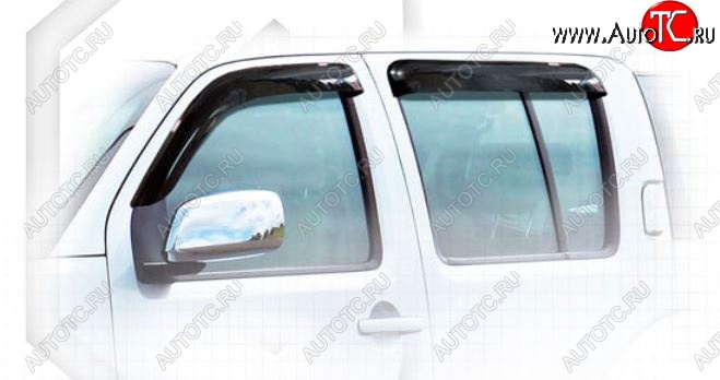 2 199 р. Дефлектора окон CA-Plastiс Nissan Pathfinder R51 дорестайлинг (2004-2007) (Classic полупрозрачный, Без хром.молдинга)  с доставкой в г. Керчь