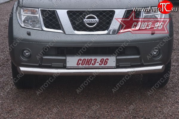 17 459 р. Защита переднего бампера одинарная Souz-96 (d76) Nissan Pathfinder R51 дорестайлинг (2004-2007)  с доставкой в г. Керчь