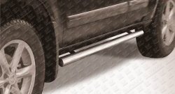 Защита порогов из круглой трубы диаметром 76 мм Slitkoff Nissan Pathfinder  R51 (2004-2007) дорестайлинг