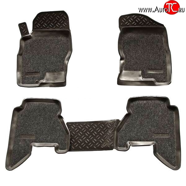 3 369 р. Комплект ковриков в салон Aileron 4 шт. (полиуретан, покрытие Soft) Nissan Pathfinder R51 дорестайлинг (2004-2007)  с доставкой в г. Керчь