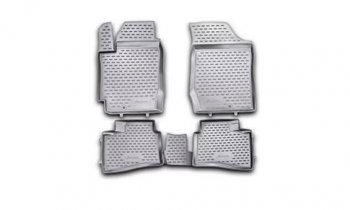 Комплект 3D ковриков салона Element полиуретан Nissan Pathfinder R51 дорестайлинг (2004-2007) (серый)