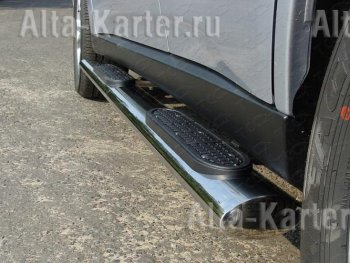 Пороги с листом d120x60 souz-96 Nissan Pathfinder  R52 (2012-2017) дорестайлинг
