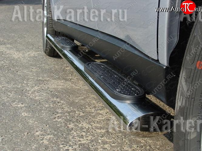21 464 р. Пороги с листом d120x60 souz-96  Nissan Pathfinder  R52 (2012-2017) дорестайлинг  с доставкой в г. Керчь