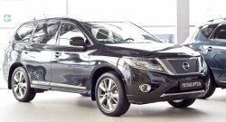 1 169 р. Зимняя заглушка решетки переднего бампера РА Nissan Pathfinder R52 дорестайлинг (2012-2017)  с доставкой в г. Керчь. Увеличить фотографию 2
