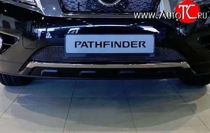 1 799 р. Сетка на бампер Novline Nissan Pathfinder R52 дорестайлинг (2012-2017)  с доставкой в г. Керчь