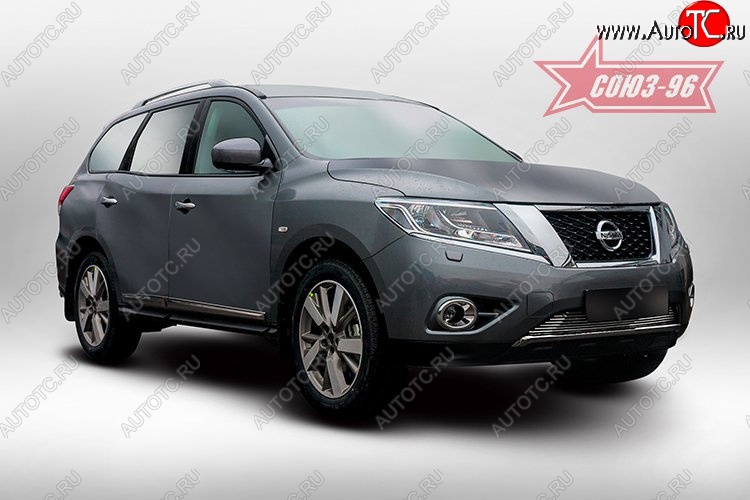 5 399 р. Декоративный элемент воздухозаборника Souz-96 (d10) Nissan Pathfinder R52 дорестайлинг (2012-2017)  с доставкой в г. Керчь