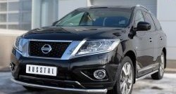 15 999 р. Одинарная защита переднего бампера диаметром 63 мм SLITKOFF  Nissan Pathfinder  R52 (2012-2017) дорестайлинг  с доставкой в г. Керчь. Увеличить фотографию 2