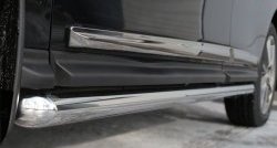 70 999 р. Защита порогов из круглой трубы диаметром 63 мм Russtal Nissan Pathfinder R52 дорестайлинг (2012-2017) (Защита порогов с со скосами на торцах (вариант 1))  с доставкой в г. Керчь. Увеличить фотографию 2