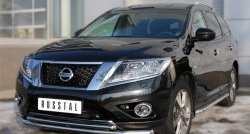 24 649 р. Широкая защита порогов SLITKOFF  Nissan Pathfinder  R52 (2012-2017) дорестайлинг  с доставкой в г. Керчь. Увеличить фотографию 4