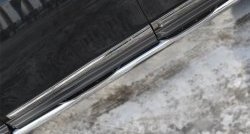 83 999 р. Защита порогов с пластиковыми вставками для ног из круглой трубы диаметром 76 мм Russtal Nissan Pathfinder R52 дорестайлинг (2012-2017) (Защита порогов с со скосами на торцах (вариант 1))  с доставкой в г. Керчь. Увеличить фотографию 8