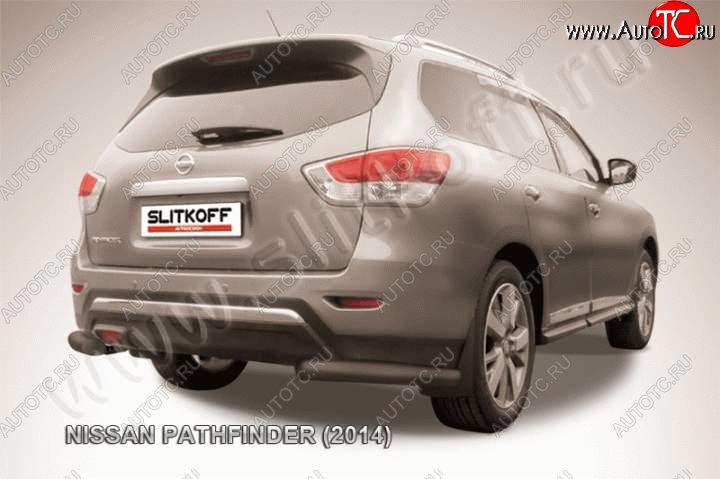 9 999 р. Уголки d76  Nissan Pathfinder  R52 (2012-2017) дорестайлинг (Цвет: серебристый)  с доставкой в г. Керчь