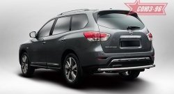 Задняя защита бампера с диаметром трубы 60мм Souz-96 Nissan Pathfinder R52 дорестайлинг (2012-2017)