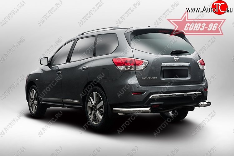 13 679 р. Защита заднего бампера из боковых уголков (d76) Souz-96 Nissan Pathfinder R52 дорестайлинг (2012-2017)  с доставкой в г. Керчь