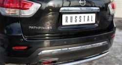 12 649 р. Защита заднего бампера (Ø63 мм, нержавейка) SLITKOFF  Nissan Pathfinder  R52 (2012-2017) дорестайлинг  с доставкой в г. Керчь. Увеличить фотографию 2